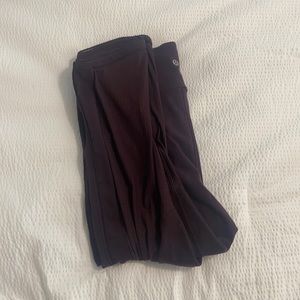 Maroon Cropped LuLu Lemon Leggings